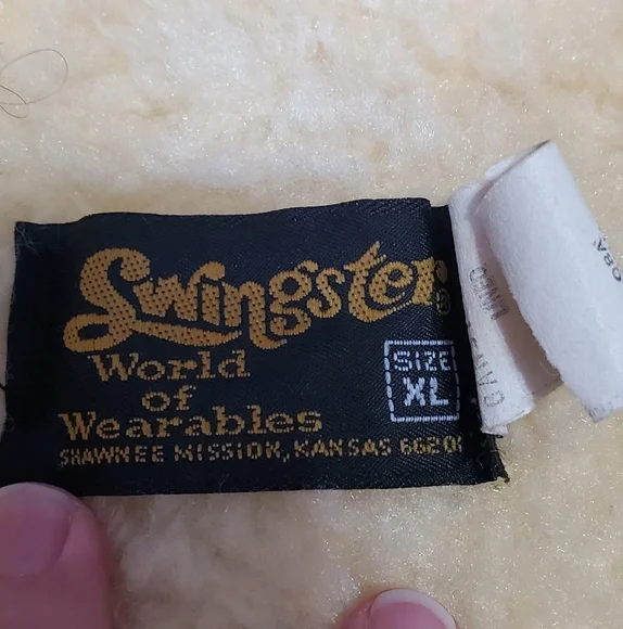 Vintage Swingster World of Wearables Sherpa Lined Jacket/Coat XLarge - Picture 4 of 10